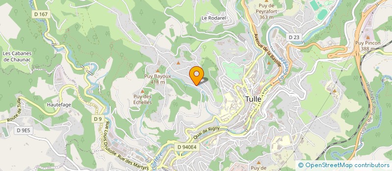 localisation de l'entreprise 68 AVENUE FOCH  TULLE