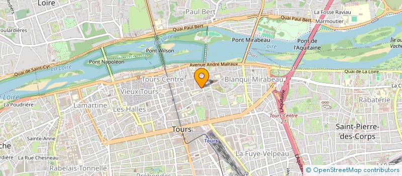 localisation de l'entreprise 68 RUE DE LA SCELLERIE  TOURS