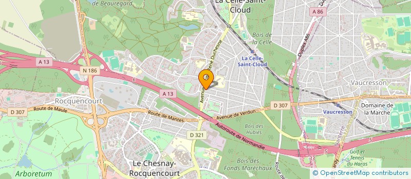 localisation de l'entreprise 69 ALBERT 1ER  LA CELLE-SAINT-CLOUD