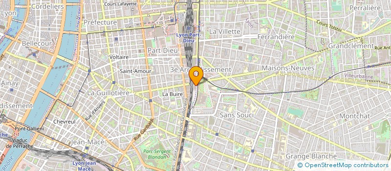localisation de l'entreprise 7 AVENUE JEAN DE LA FONTAINE  LYON