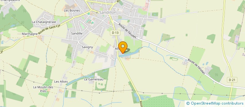 localisation de l'entreprise 7 BOURGNEUF  SANDILLON