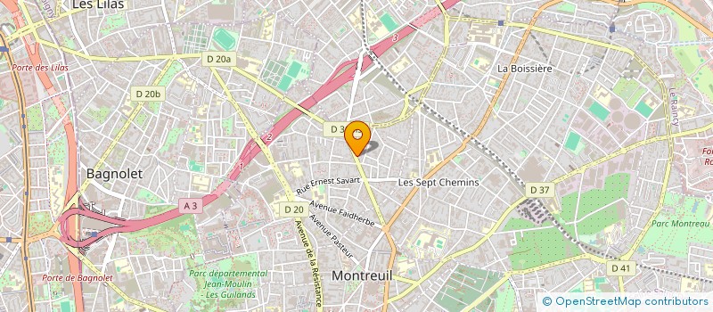 localisation de l'entreprise 7 & CO à MONTREUIL