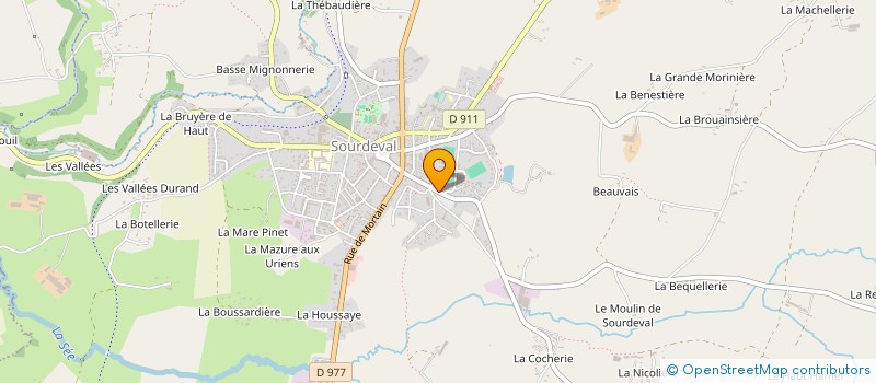 localisation de l'entreprise 7 PLACE DU CHAMP DE FOIRE  SOURDEVAL