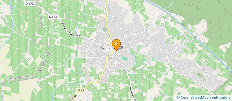 localisation de l'entreprise 7 RUE DE L'ABATTOIR  POURRIERES