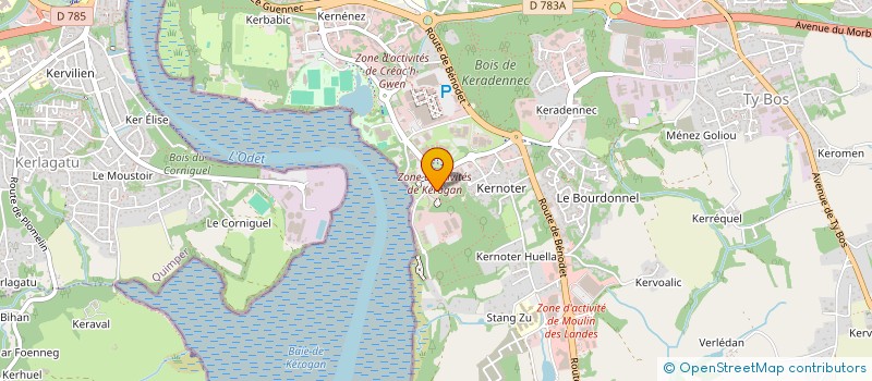 localisation de l'entreprise 7 TECHNOPOLES BRETAGNE à QUIMPER