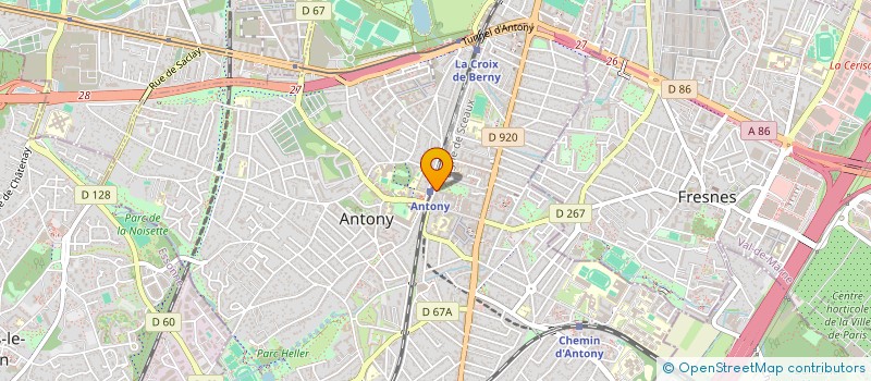 localisation de l'entreprise 709 à ANTONY