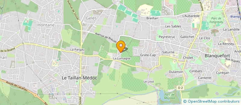 localisation de l'entreprise 71 AV PASTEUR CASTELNAU DE MEDOC  LE TAILLAN MEDOC