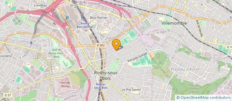 localisation de l'entreprise 73 BERTHAUDS à ROSNY-SOUS-BOIS