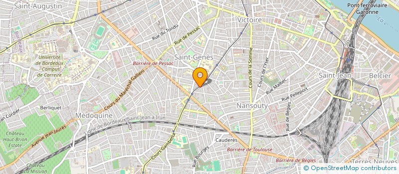 localisation de l'entreprise 73 RUE LOUSTALOT  BORDEAUX