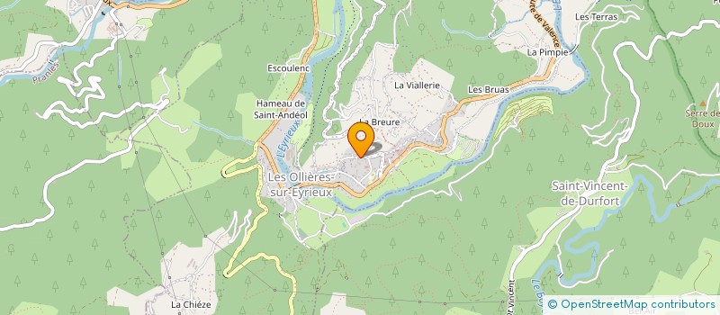 localisation de l'entreprise 7407  LES OLLIERES-SUR-EYRIEUX