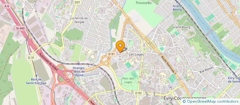 localisation de l'entreprise 752 190 041   EVRY-COURCOURONNES