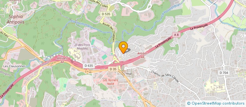 localisation de l'entreprise 752 833 608 à ANTIBES