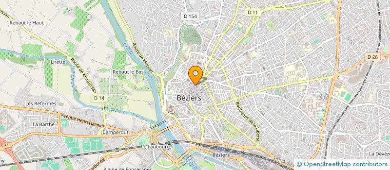 localisation de l'entreprise 76 RIQUET  BEZIERS