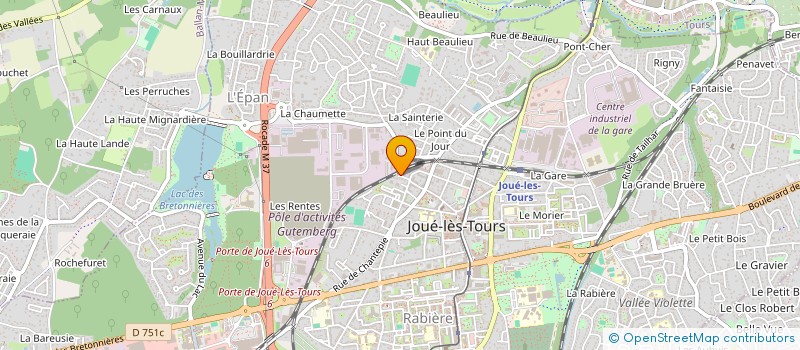 localisation de l'entreprise 760V  JOUE-LES-TOURS