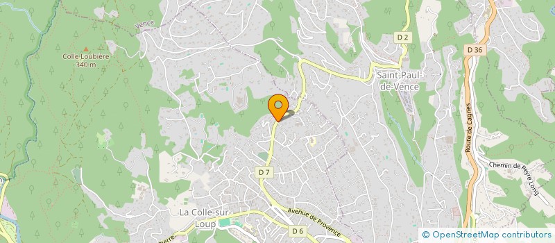 localisation de l'entreprise 77 PROMENADE  LA COLLE-SUR-LOUP