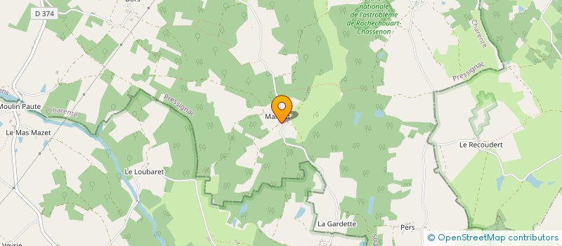 localisation de l'entreprise 788 740 207 à PRESSIGNAC