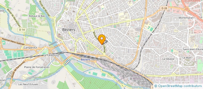 localisation de l'entreprise 789 074 796 à BEZIERS