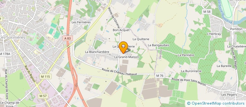 localisation de l'entreprise 789 585 015 à LES SORINIERES