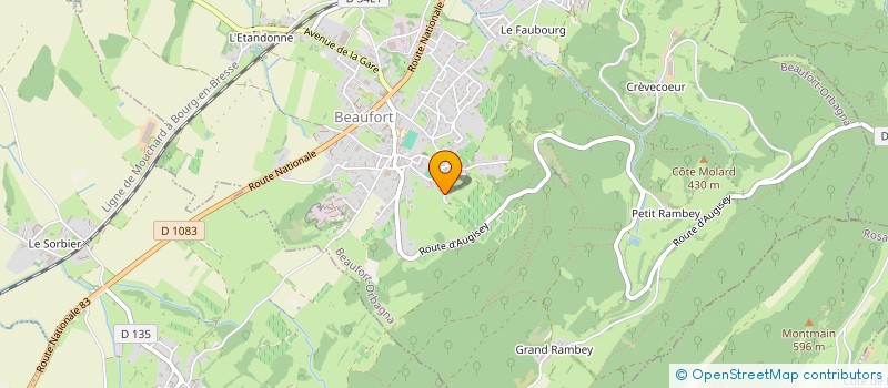 localisation de l'entreprise 789 770 625   BEAUFORT-ORBAGNA