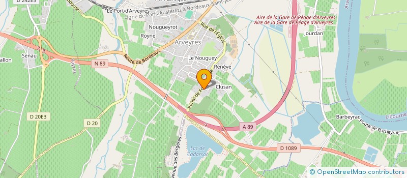 localisation de l'entreprise 791 187 099   ARVEYRES