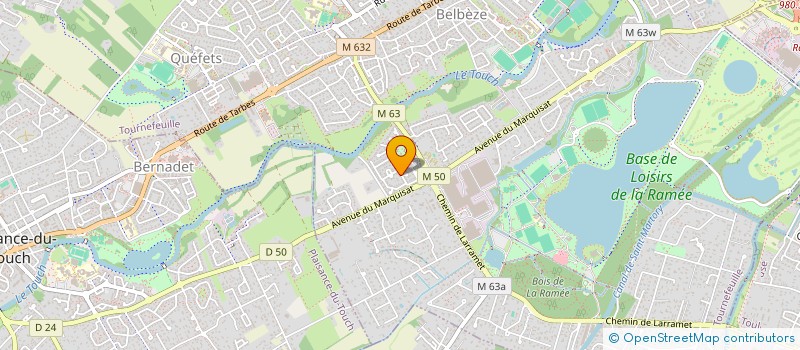 localisation de l'entreprise 791 329 535 à TOURNEFEUILLE