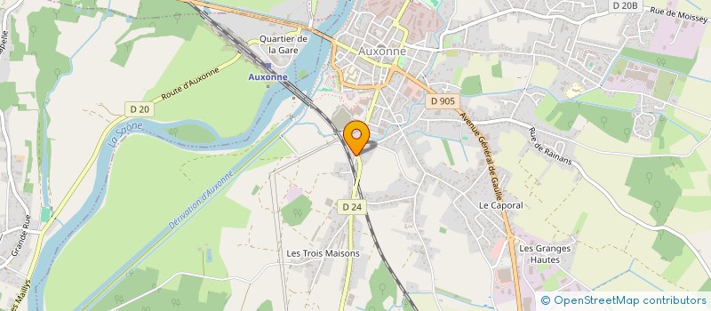 localisation de l'entreprise 792 491 771   AUXONNE