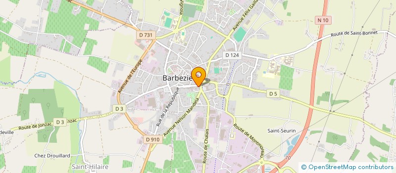 localisation de l'entreprise 793 353 343   BARBEZIEUX-SAINT-HILAIRE