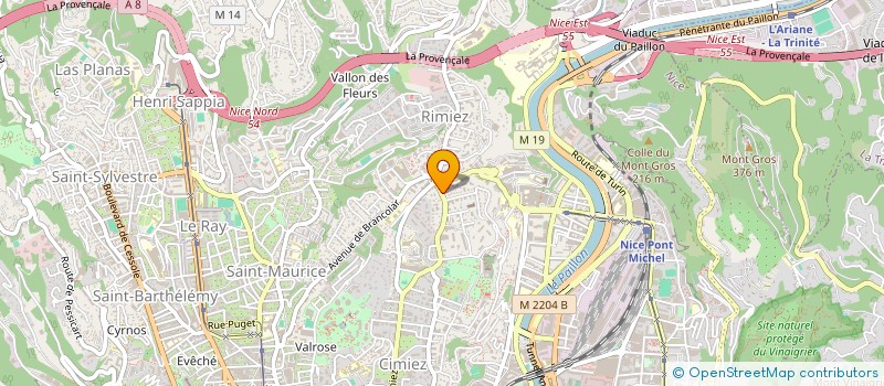 localisation de l'entreprise 798 709 135 à NICE