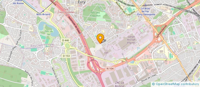 localisation de l'entreprise 798 896 650   EVRY-COURCOURONNES