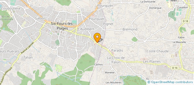 localisation de l'entreprise 7J à SIX-FOURS-LES-PLAGES