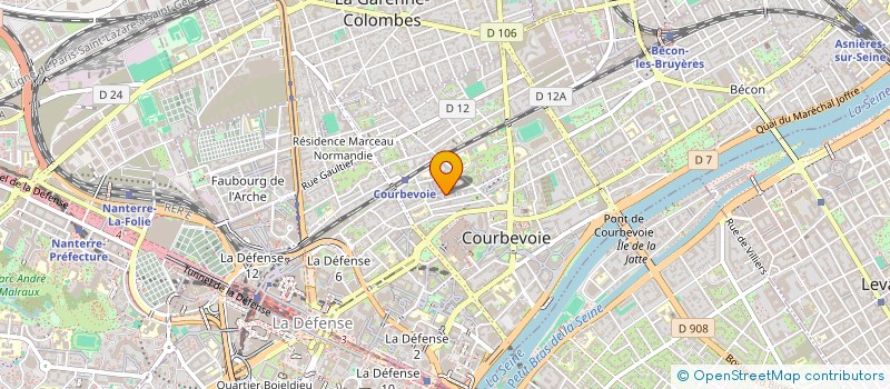 localisation de l'entreprise 8 10 12 RUE PIERRE LHOMME 92400 COURBEVOIE  COURBEVOIE