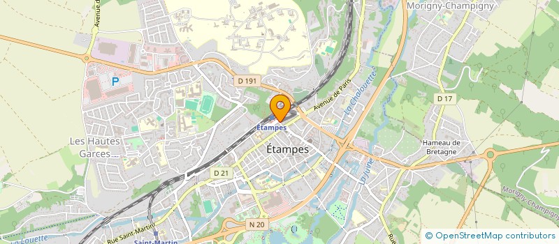 localisation de l'entreprise 8 ET 8 BIS RUE DU CHAREAU ANGLE 1 RUE LT POL LAPEYRE 91 ETAMPES& à ETAMPES