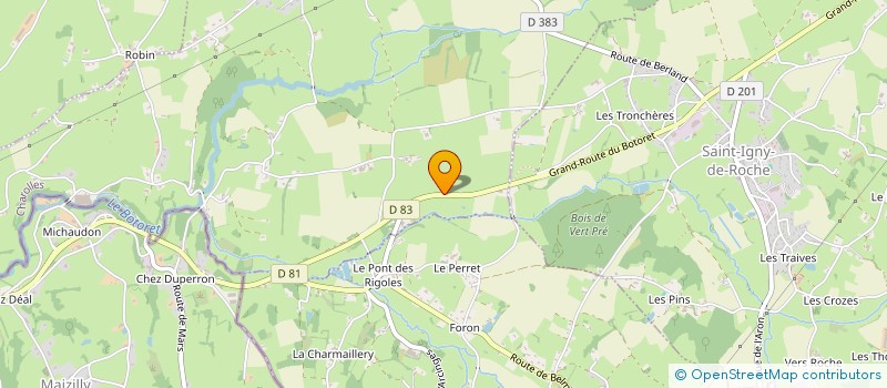 localisation de l'entreprise 8 POOL CLUB CHAUFFAILLES (8.P.2.C)  TANCON