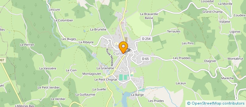 localisation de l'entreprise 8 RUE BARROT  CUNLHAT