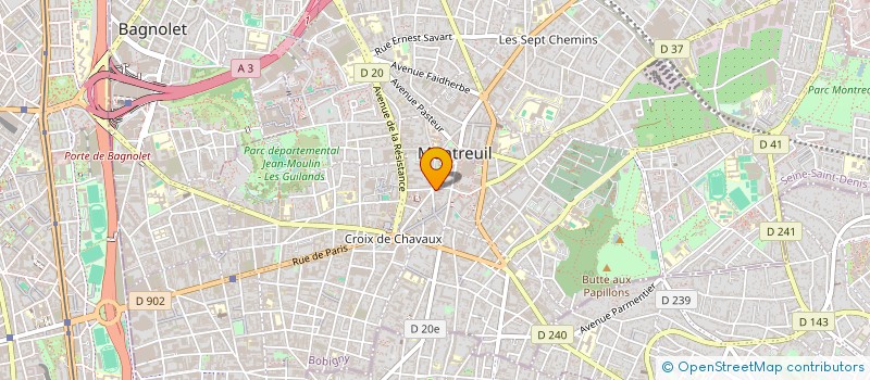 localisation de l'entreprise 8 RUE DE LA PAIX à MONTREUIL