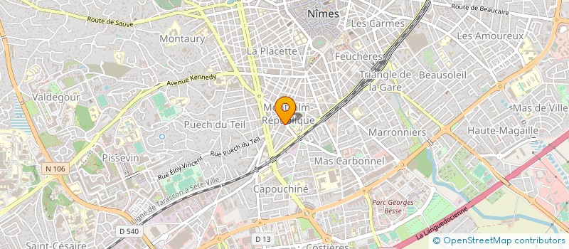 localisation de l'entreprise 8 RUE DU SEMAPHORE à NIMES