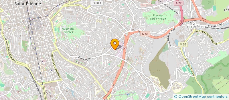localisation de l'entreprise 80 FAURIEL  SAINT-ETIENNE