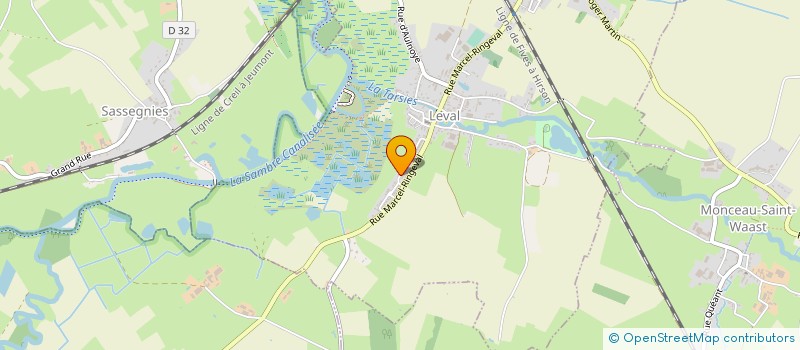 localisation de l'entreprise 800 165 458   LEVAL