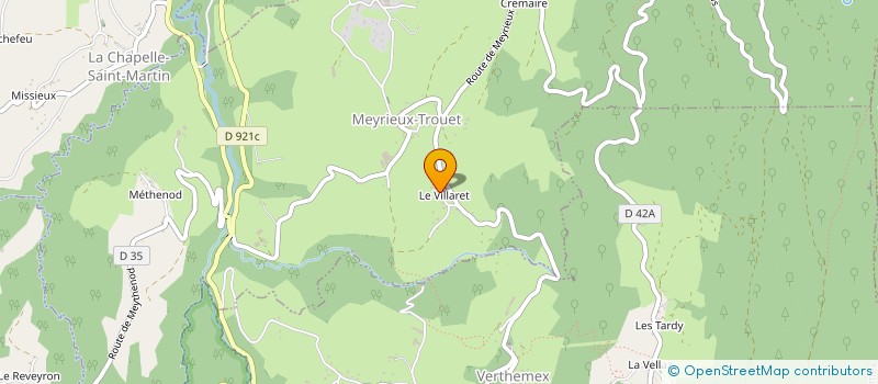 localisation de l'entreprise 800 730 962   MEYRIEUX-TROUET