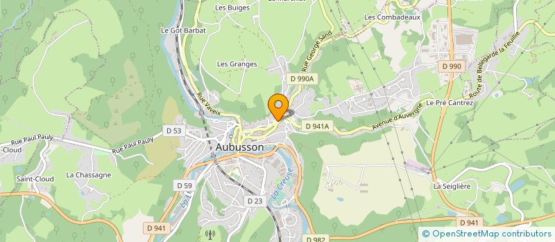 localisation de l'entreprise 801 412 420 à AUBUSSON