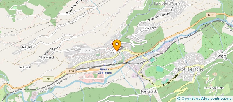 localisation de l'entreprise 808 131 809   AIME-LA-PLAGNE