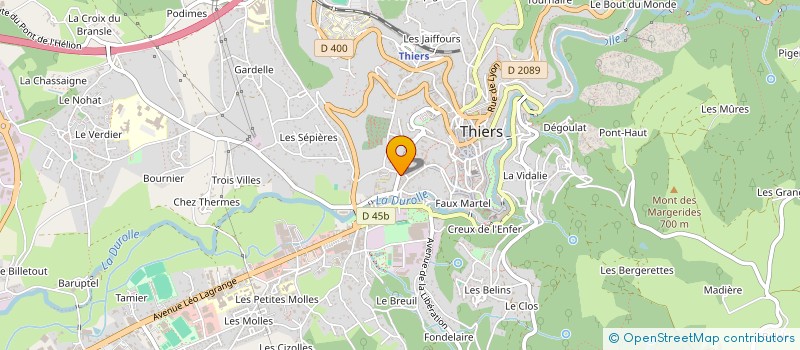 localisation de l'entreprise 808 160 642   THIERS