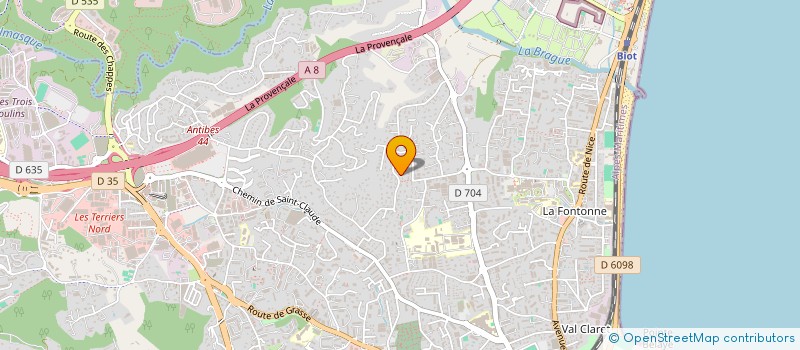 localisation de l'entreprise 809 741 291 à ANTIBES