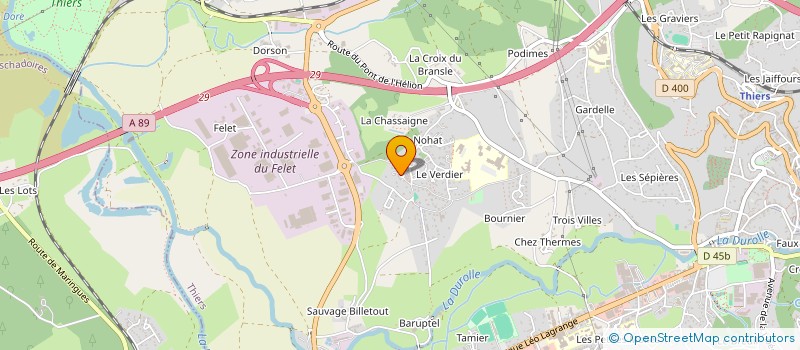 localisation de l'entreprise 809 876 527   THIERS