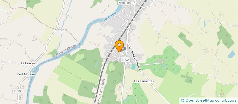 localisation de l'entreprise 811 260 751   MORANNES SUR SARTHE-DAUMERAY