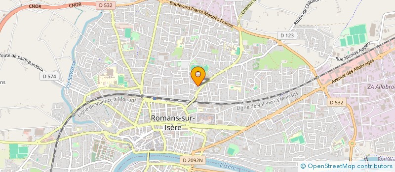 localisation de l'entreprise 812 413 615 à ROMANS-SUR-ISERE