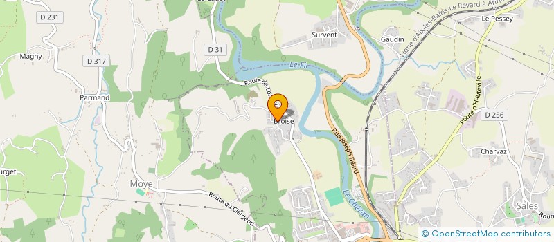 localisation de l'entreprise 818 633 679   VALLIERES-SUR-FIER