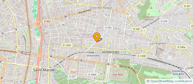 localisation de l'entreprise 82 RUE DE MONTREUIL à VINCENNES