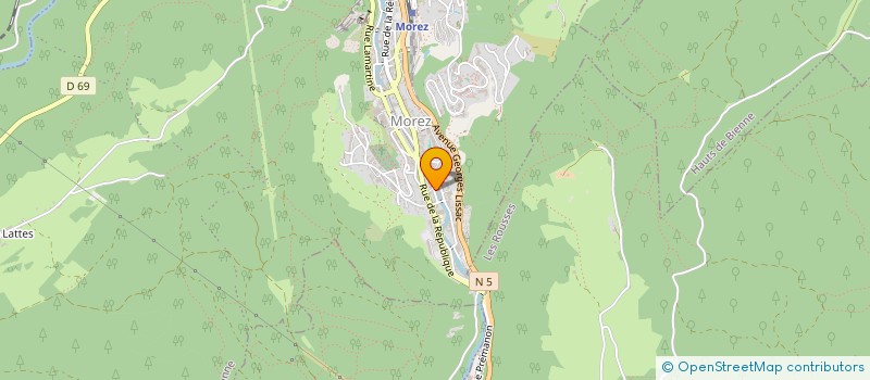 localisation de l'entreprise 820 918 423   LES ROUSSES