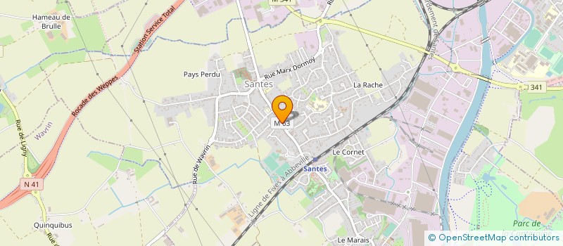 localisation de l'entreprise 821 250 420 à SANTES